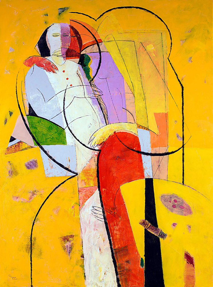 the lovers Oil on canvas